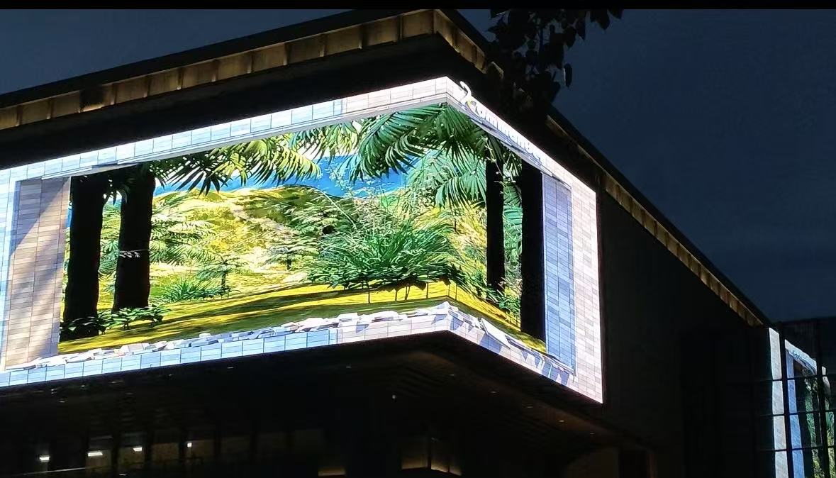 佛山听音湖飞鸿馆户外 P5 裸眼 3D LED 显示屏控制系统项目